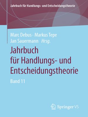 cover image of Jahrbuch für Handlungs- und Entscheidungstheorie